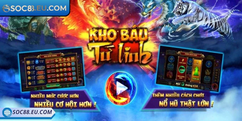 Kho Báu Tứ Linh SOC88 - Trò Chơi Nổ Hũ Đẳng Cấp Nhất  3 Bet thủ chọn thời điểm nổ hũ phù hợp